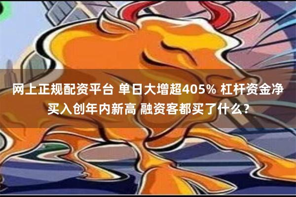 网上正规配资平台 单日大增超405% 杠杆资金净买入创年内新高 融资客都买了什么？