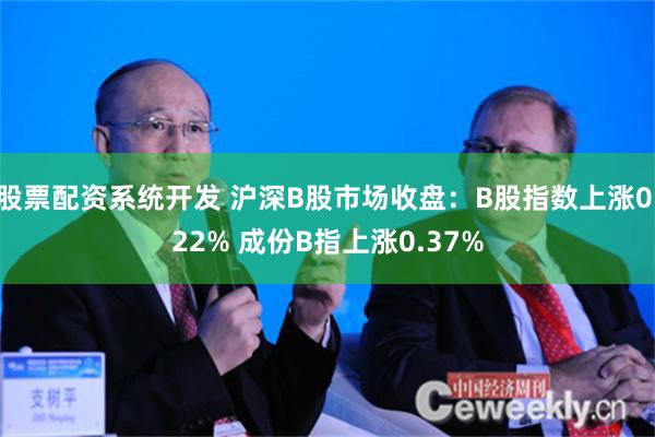 股票配资系统开发 沪深B股市场收盘：B股指数上涨0.22% 成份B指上涨0.37%